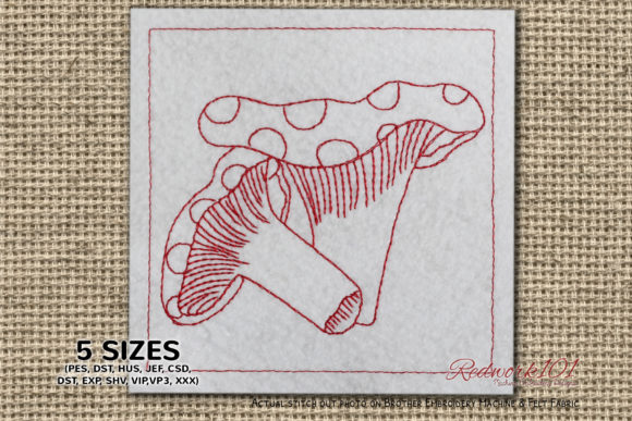 Chanterelle Mushroom: A Charming Embroidery Design
