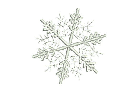 Elegant Openwork Snowflake for Winter Embroidery