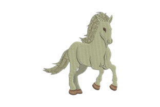 Horse Embroidery Design for Boutique Apparel