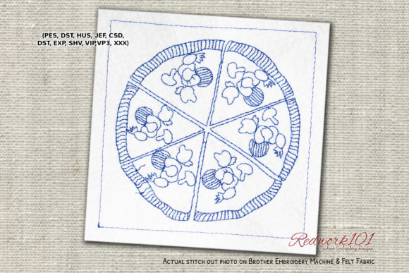 Large Pizza Machine: A Festive Embroidery Delight